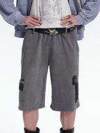 RICHILL Washed Patch Graphic Shorts