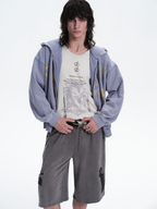RICHILL Washed Patch Graphic Shorts