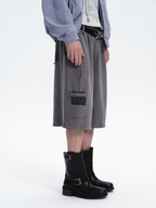 RICHILL Washed Patch Graphic Shorts