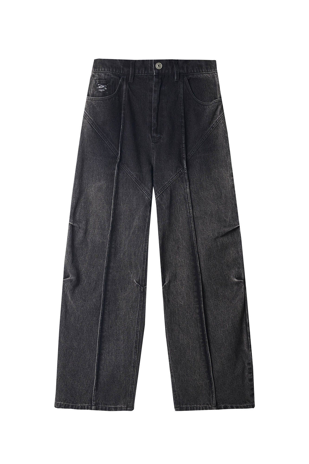 ERROR CODE ROBOT Middle Spliced Faded Jeans