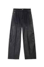 ERROR CODE ROBOT Middle Spliced Faded Jeans