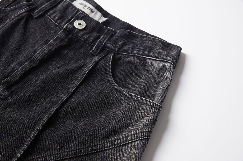 ERROR CODE ROBOT Middle Spliced Faded Jeans