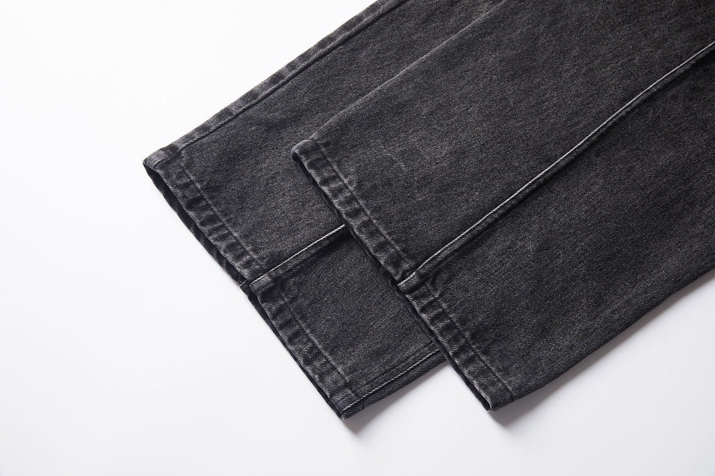 ERROR CODE ROBOT Middle Spliced Faded Jeans
