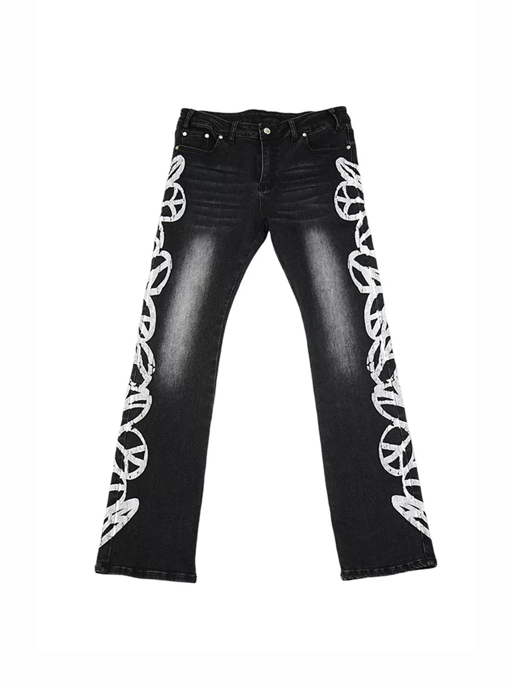 VINKID Peace Graphic Washed Jeans