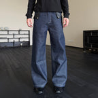 KREATE Raw PU-Paneled Flare Denim