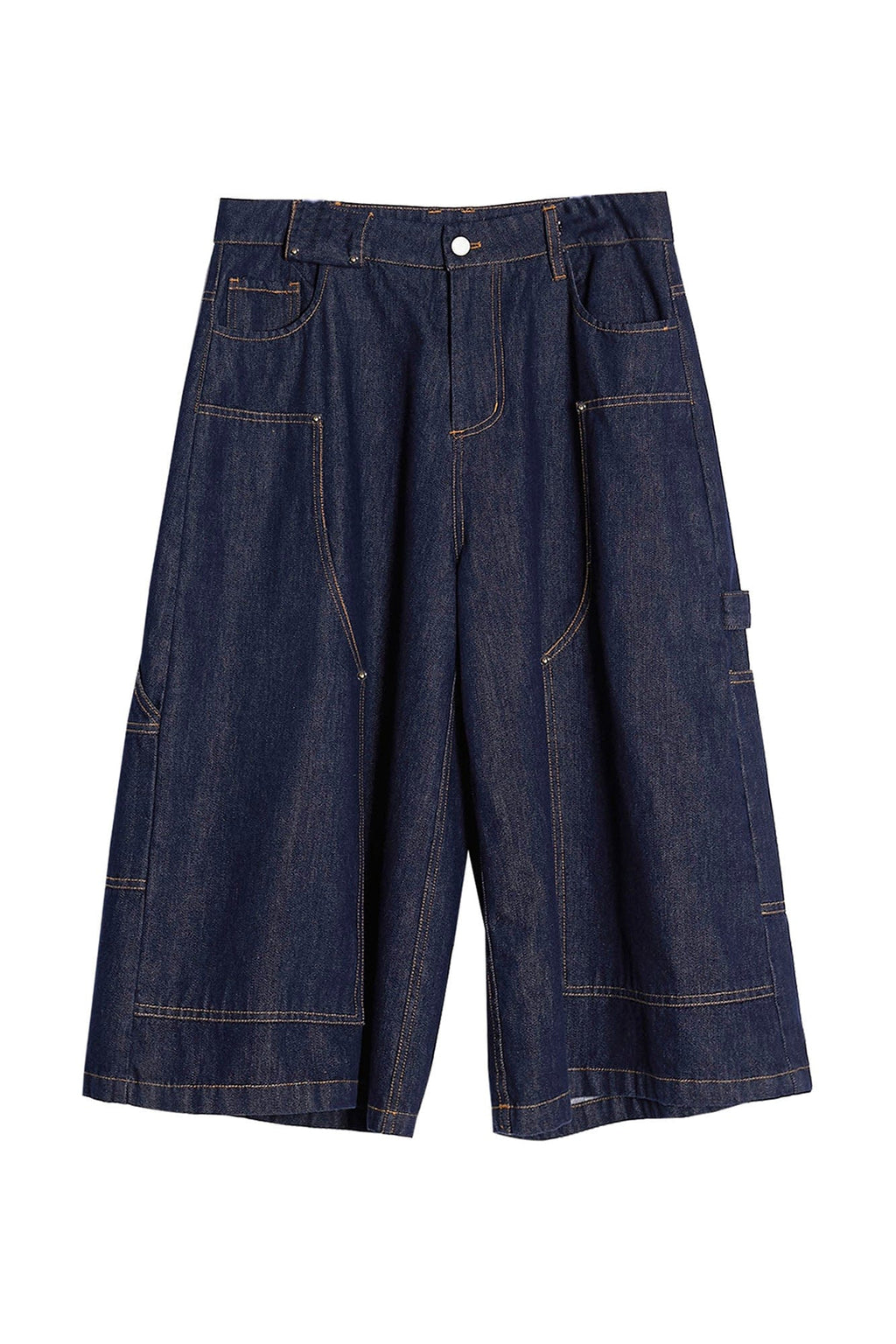 ASSEEN Double-Knee Raw Denim Shorts