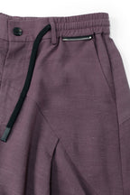 RELABEL Tencel-Acetate Ruched Oversized Shorts