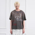 FACEONLAB Punk Graffiti Diamond Distressed T-Shirt