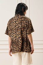 EPIC POETRY Leopard Cuban Half Shirt