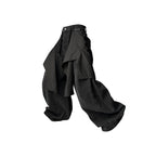 RELABEL Detachable Drape Drawstring Baggy Jeans Black