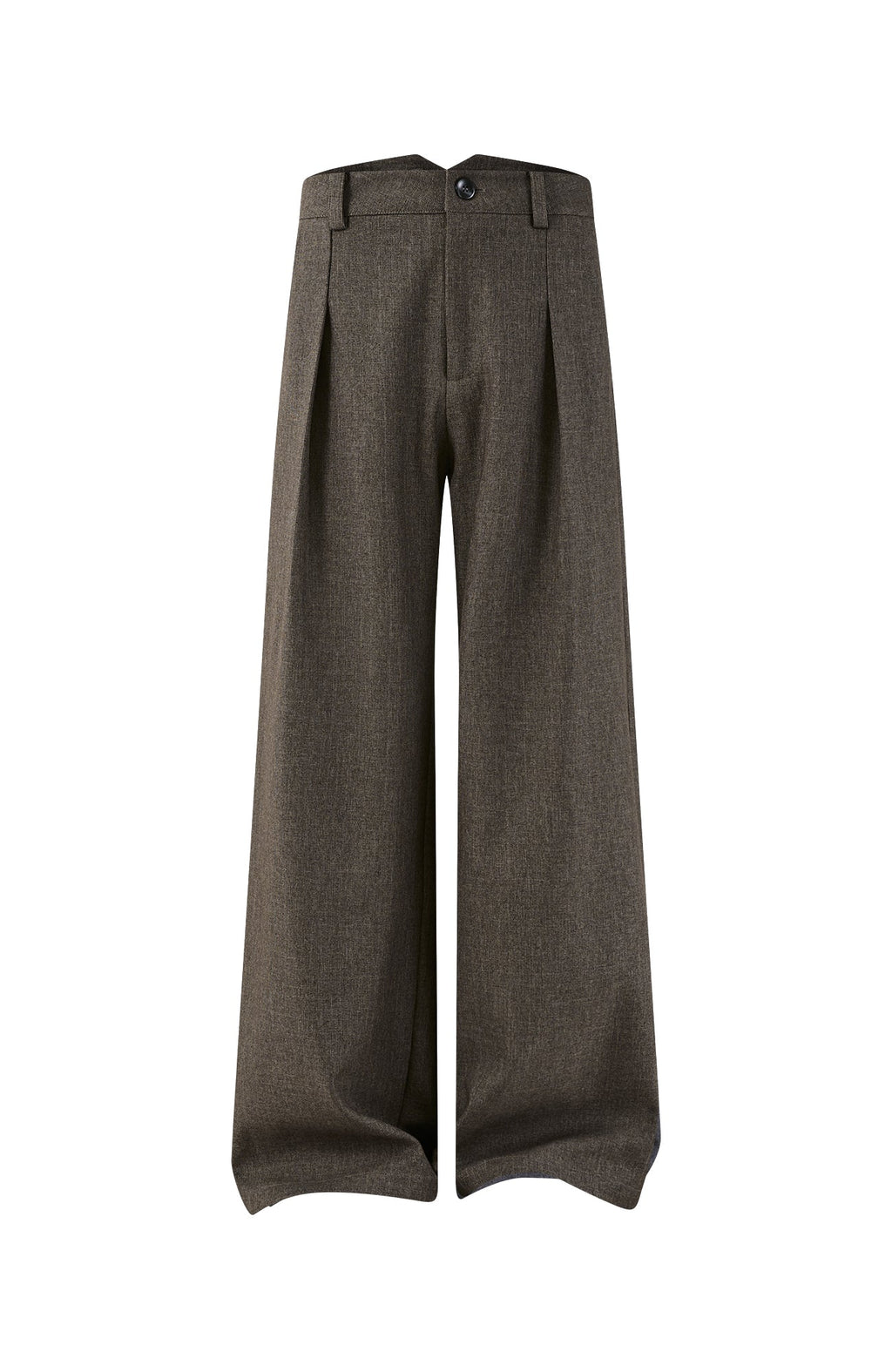 KREATE Classic Shadow Check Pleated Wide Trousers