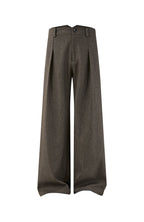KREATE Classic Shadow Check Pleated Wide Trousers