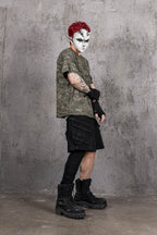 UNDERWATER Distressed Camo Oversized T-Shirt