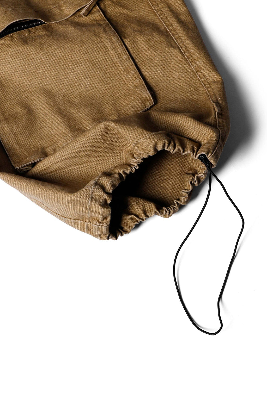 RELABEL Multi-Pocket Detachable Scarf Distressed Cargo Brown