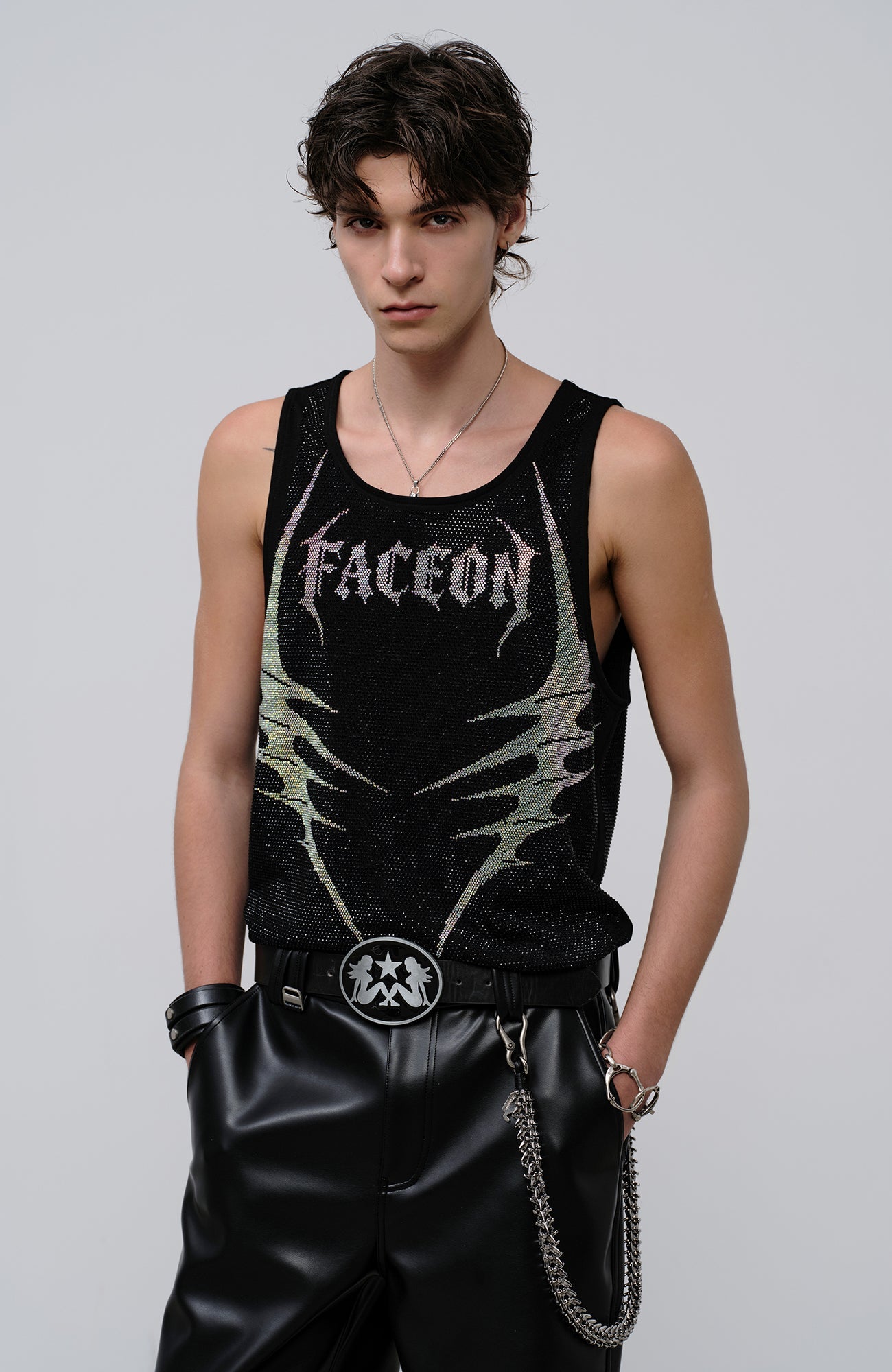 FACEONLAB Venom Diamond Punk Tank Black