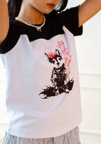 KADAKADA Punk Pup Graphic Spliced T-Shirt