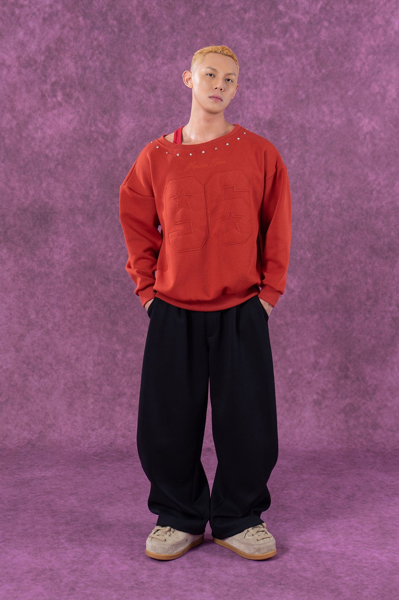 CLP Pleated Wide-Leg Sweatpants