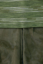 RELABEL Detachable Striped Drape Ruched Oversized Shorts Green