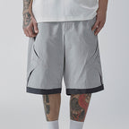 F2CE Contrast Panel Cut-Out Knee Shorts