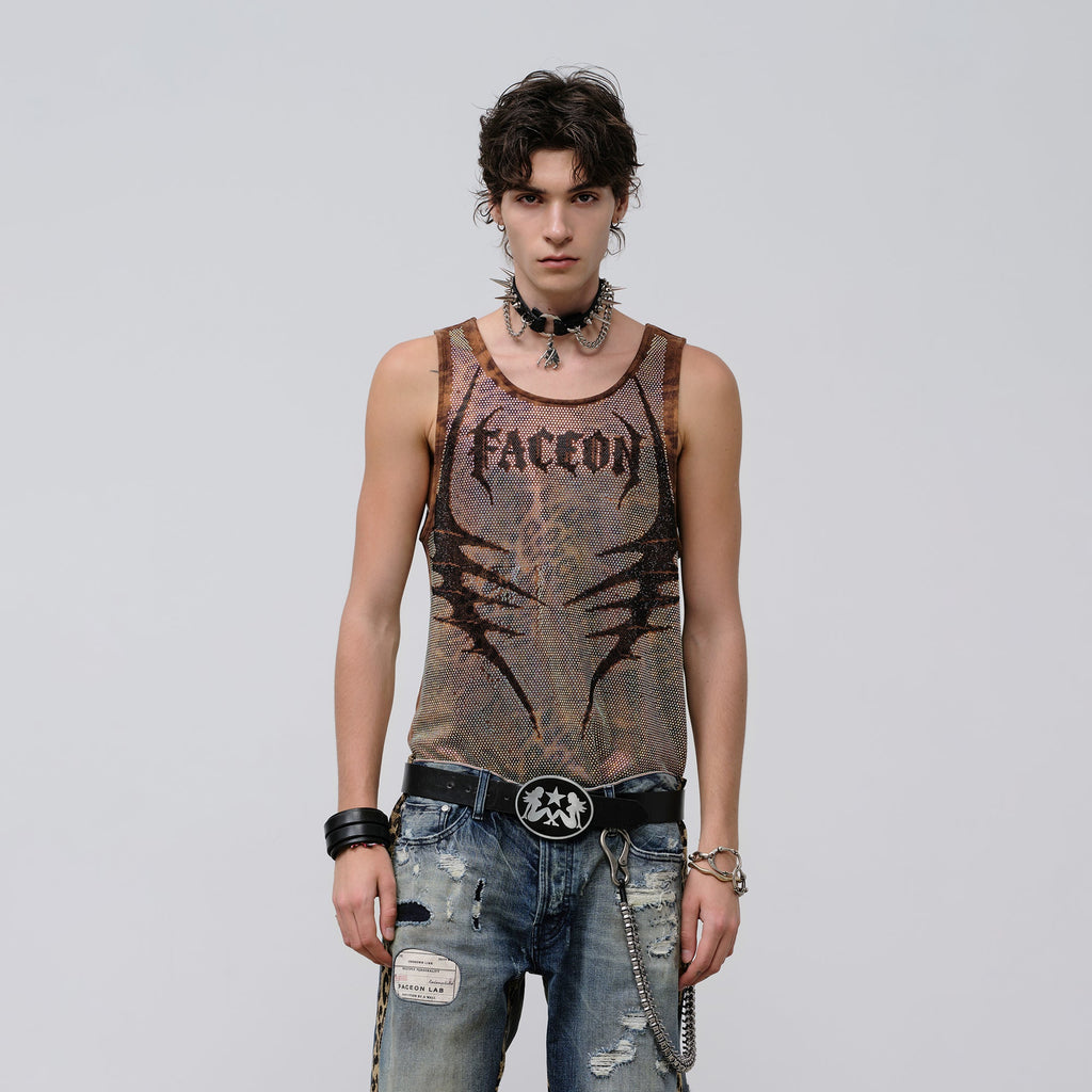 FACEONLAB Venom Diamond Punk Tank Leopard