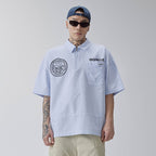 F2CE Pinstriped Half-Zip Polo Pocket T-Shirt