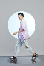 MASH UP ASIA Dragon Jacquard Half Shirt