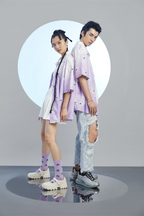 MASH UP ASIA Dragon Jacquard Half Shirt