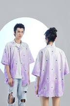 MASH UP ASIA Dragon Jacquard Half Shirt
