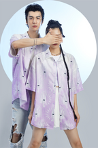 MASH UP ASIA Dragon Jacquard Half Shirt