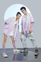 MASH UP ASIA Dragon Jacquard Half Shirt