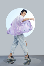 MASH UP ASIA Dragon Jacquard Half Shirt