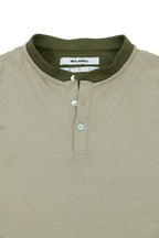RELABEL Contrast Layered Henley Long-Sleeve Tee