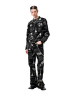 CYCYCY Punk Washed Graffiti Jeans