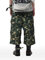 CYCYCY Camo Wide-Leg Cargo Shorts