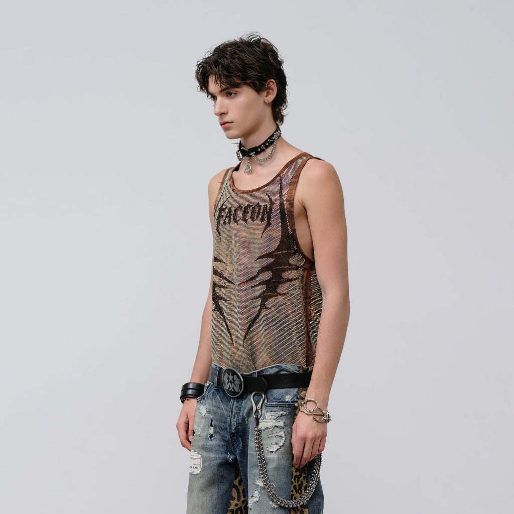FACEONLAB Venom Diamond Punk Tank Leopard