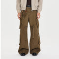CATSSTAC Multi-Pocket Paneled Strap Cargo Pants