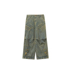 ERROR CODE ROBOT Heavy Wash Paneled Straight-Leg Jeans