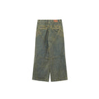 ERROR CODE ROBOT Heavy Wash Paneled Straight-Leg Jeans