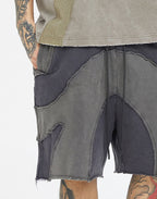 F2CE Distressed Spliced Shorts