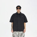 F2CE Spliced Metal Logo Half Shirt