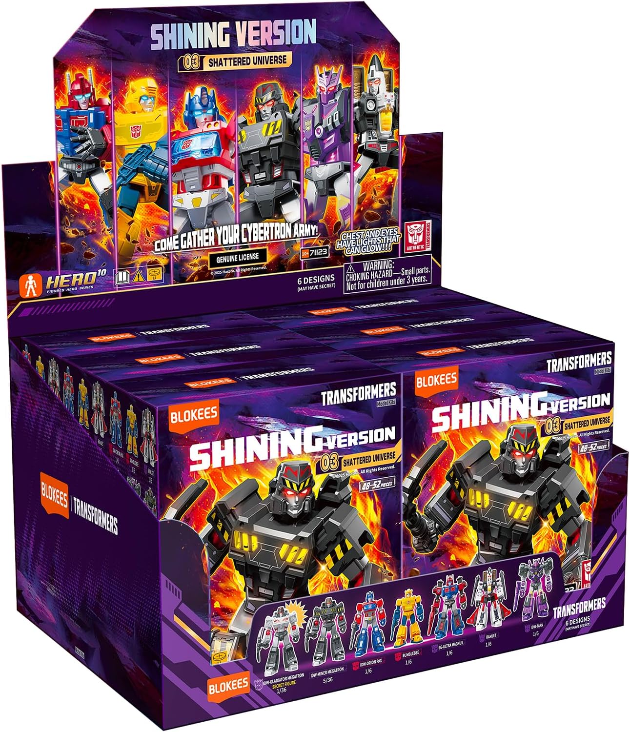 Blokees Transformers Model Kits Shining Version #03 Shattered Universe Mystery Box Trading Figure Set of 6