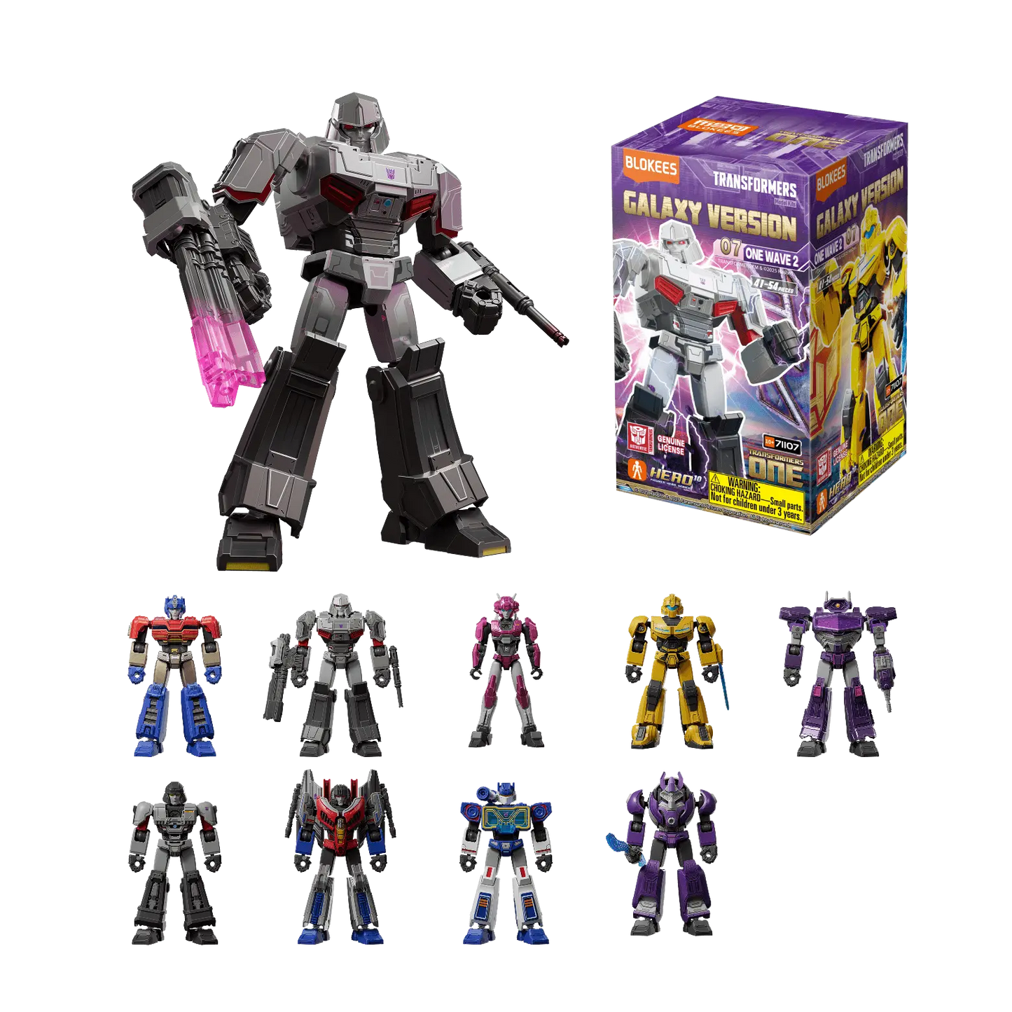 Blokees Transformers Model Kits Experience Galaxy Version #07 ONE Wave 2 Mystery Box Trading Figure Set of 9
