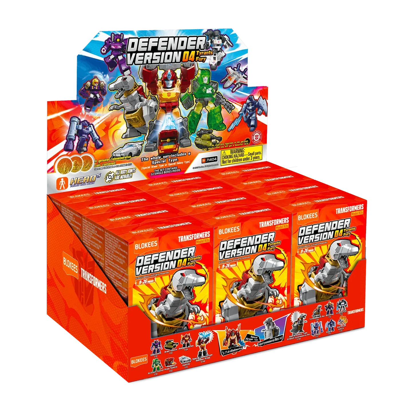 Blokees Transformers Model Kits Defender Version #04 Tyrants Fury Mystery Box Trading Figure Set of 12