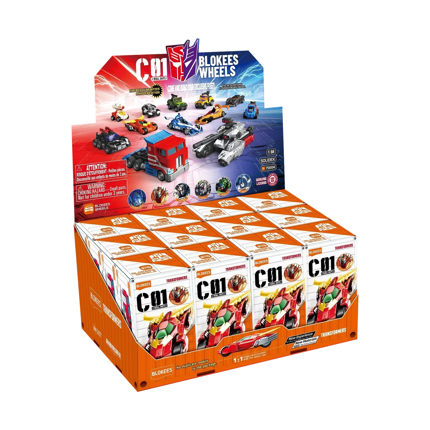 Blokees Transformers Model Kits Blokees Wheels C01 Roll Out Box Trading Figure Set of 12
