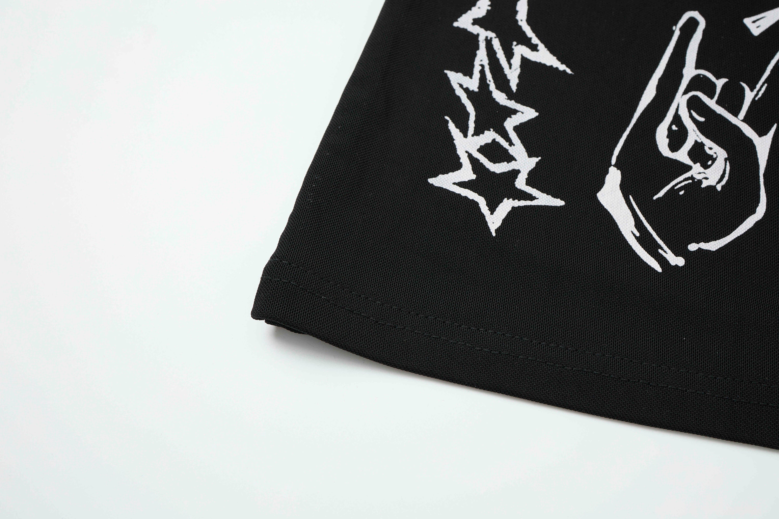 CLP Full-Print Graffiti Mesh Long-Sleeve Tee