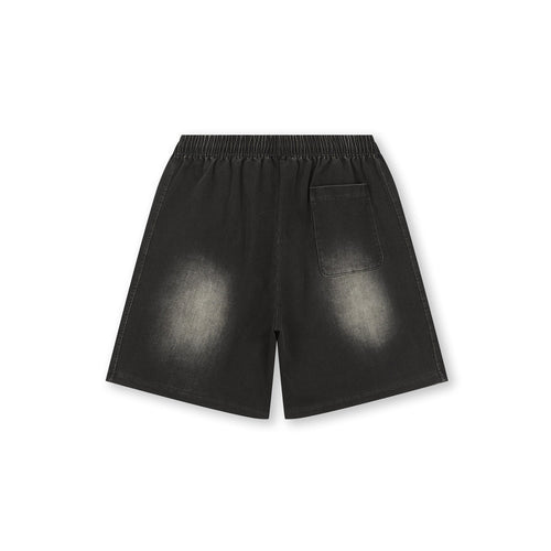 BONELESS Washed Embroidered LOGO Drawstring Shorts