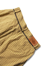 RELABEL Detachable Scarf Grid Pleated Shorts