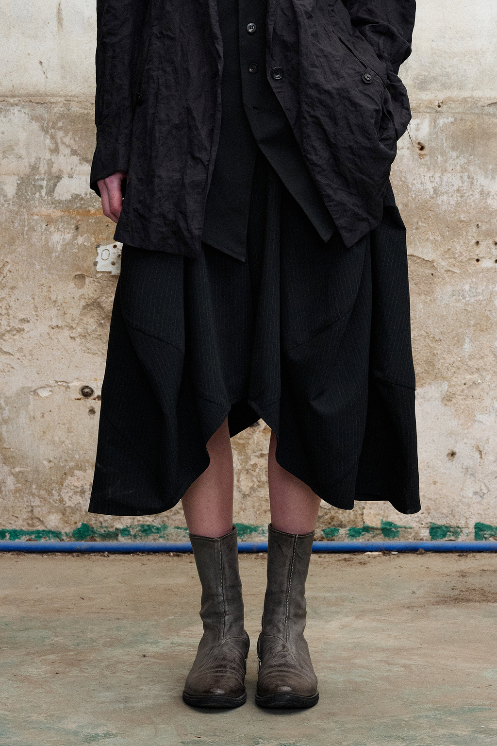 ILNya Nieternite Nifutur Pinstripe Balloon Skort Pants