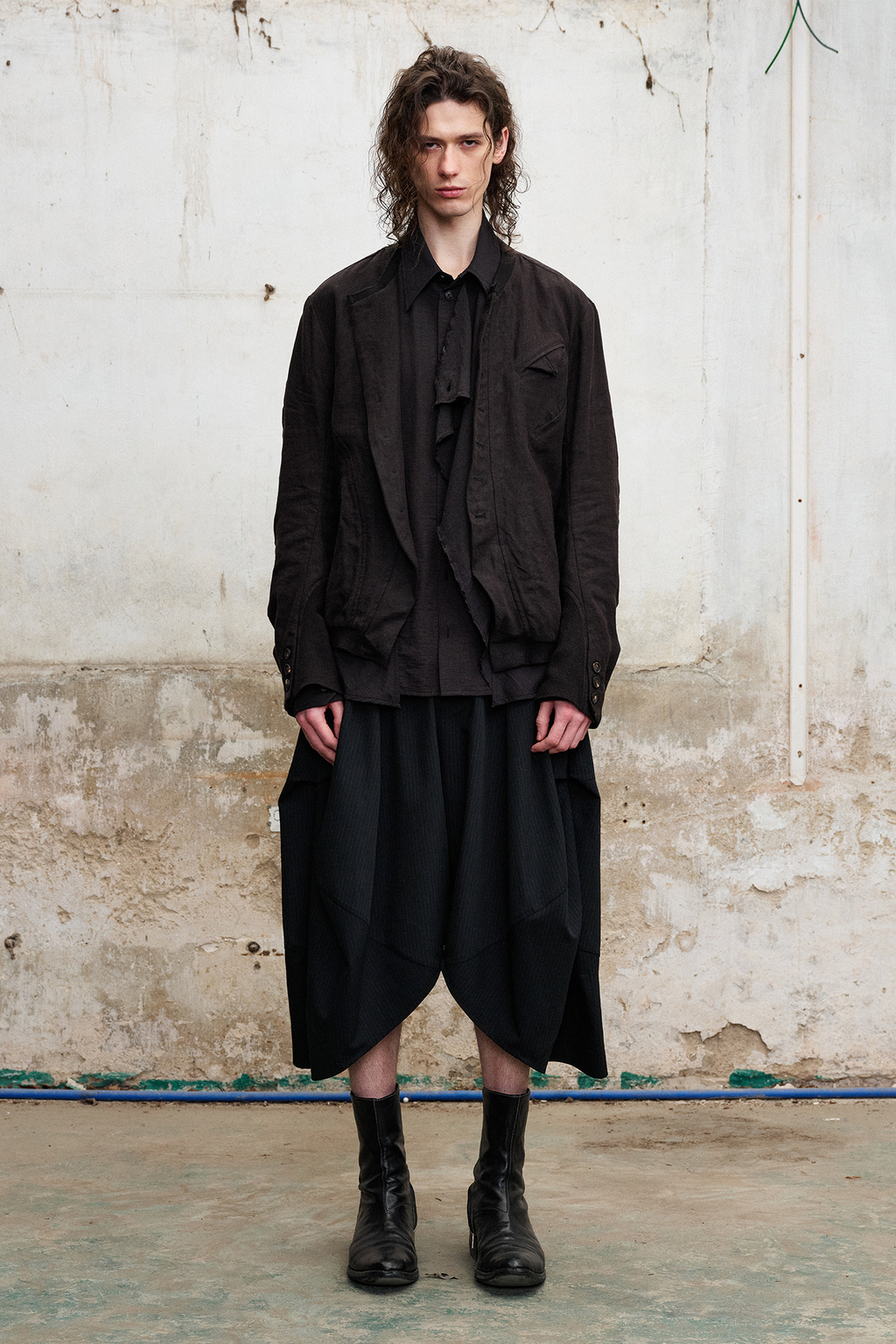ILNya Nieternite Nifutur Pinstripe Balloon Skort Pants