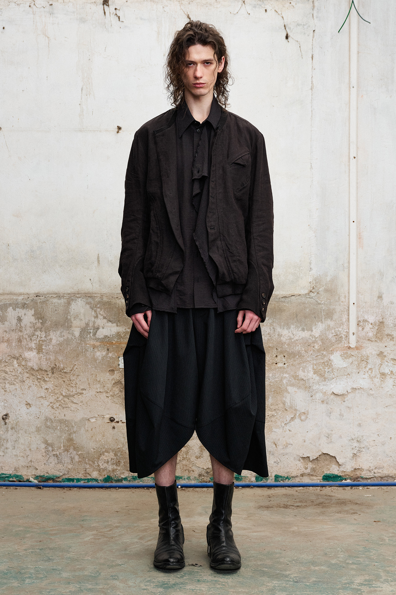 ILNya Nieternite Nifutur Pinstripe Balloon Skort Pants